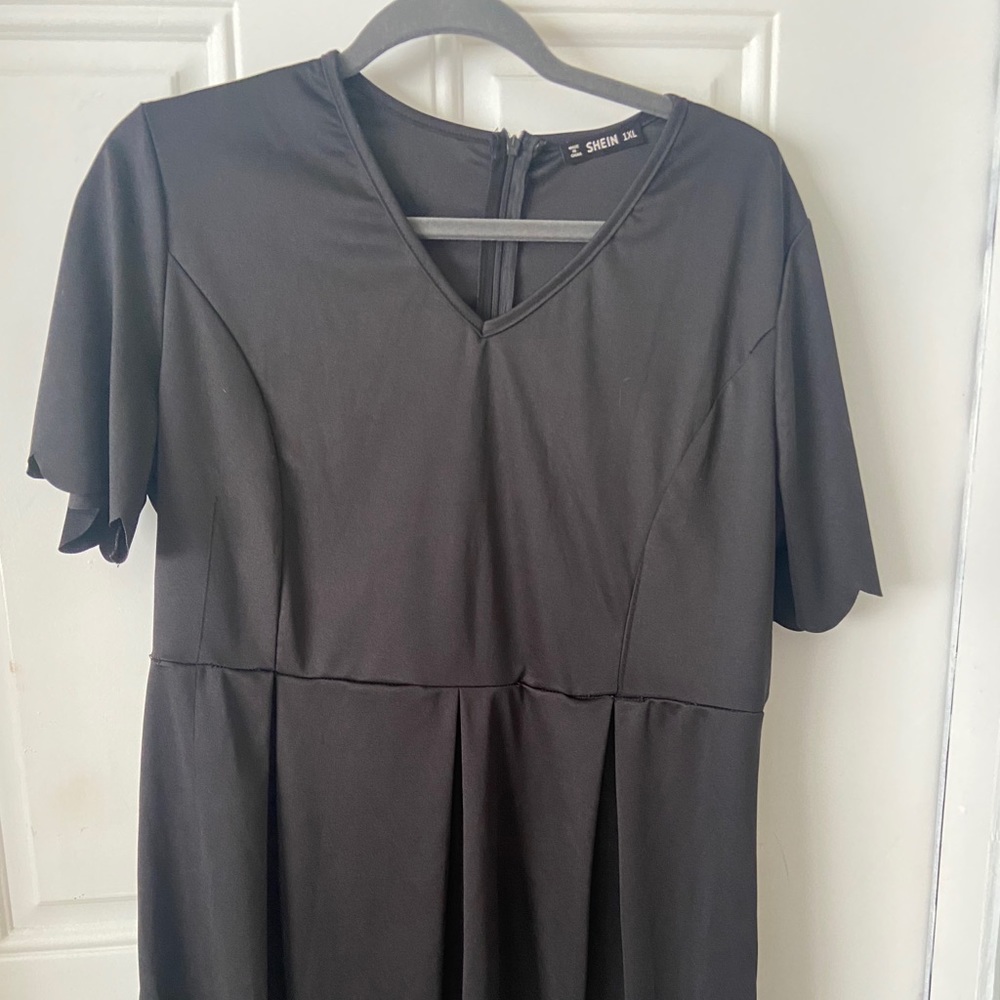Black Scalloped Dress